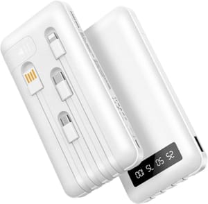 26800mAh Power Bank with 4-in-1 Cables, 22.5W USB-C LED Display