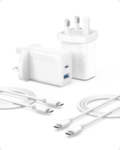 Anker 20W Dual-Port USB-C Charger, 2-Pack