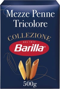 Barilla Mezze Penne Tricolore Pasta Durum Wheat 500g - £1.52 S&S