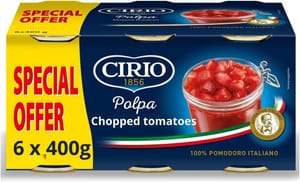 Cirio Chopped Tomatoes Polpa Italian Tinned 400g Multipack 6 - £3.80 S&S