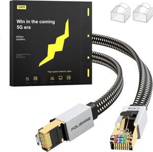 Cat 8 Ethernet Cable 2m, Nylon Braided, Shielded RJ45
