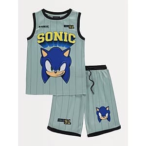 Sonic Stripe Basketball Vest and Shorts Set