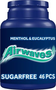 Airwaves Menthol & Eucalyptus Sugar Free Chewing Gum, 46 Pieces (£1.62/£1.53)