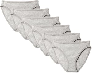 Amazon Essentials Women's Cotton Stretch High-Cut Bikini Pants, Pack 6