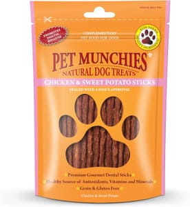 Pet Munchies Chicken & Sweet Potato Treats, Grain Free Chews - £1.82 S&S