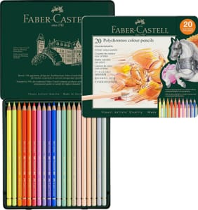 Faber-Castell Polychromos Colour Pencils, Tin of 20 Additional Colours
