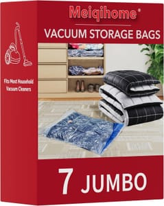 Vacuum Storage Bags, 7 Jumbo Space-Saver Sealer Bags