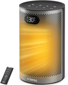 Ateroll 1500W Quiet Electric Space Heater with ECO Mode