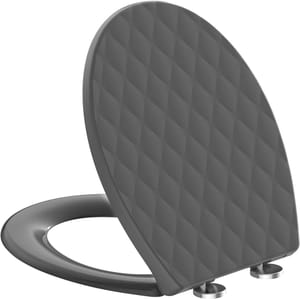 SREWOHS PRO Soft Close round Toilet Seat Grey Quick Release