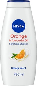 NIVEA Orange & Avocado Shower Cream (750ml), Moisturising Shower Gel