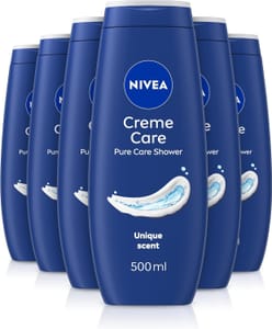 NIVEA Crme Care Shower Cream (500ml, Pack of 6) Caring Shower Body Cream