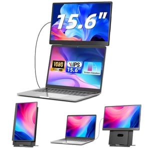 15.6-Inch Laptop Screen Extender, FHD Portable Monitor with Speakers