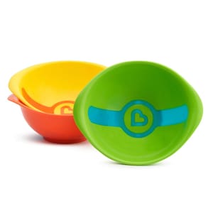 Munchkin 3-Pack White Hot Toddler Feeding Bowls, Heat Safety