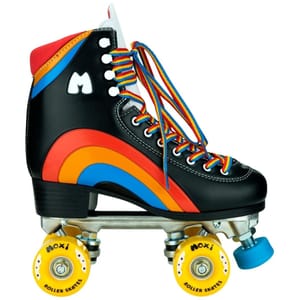 Moxi Rainbow Quad Roller Skates Black