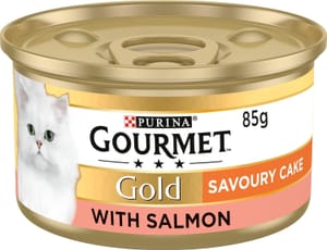 Gourmet Gold Savoury Cake Salmon Wet Cat Food 12x85g - £5.94 S&S Voucher