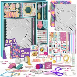 2-Pack DIY Journal and Scrapbook Kit with Stationery