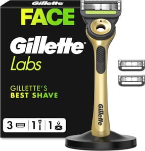 GilletteLabs Exfoliating Bar Razor, Men, 1 Handle + 3 Refills