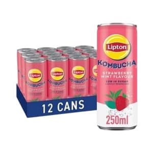 Lipton Kombucha Sparkling Strawberry & Mint 12 X 250ml RRP £20.99