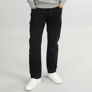 French Connection Mens FCUK Regular Fit Jeans Blk1 - Black