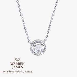 Halo Necklace with Swarovski Crystals