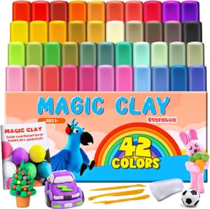 Air Dry Clay Set, 42 Colors, Modelling Kit with Tools