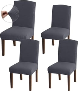 Granbest Stretch Dining Chair Slipcovers, Universal Fit Parson Chairs, Grey