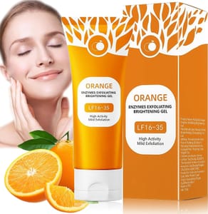Orange Peel Gel Exfoliator for Face & Body, Brightening Scrub