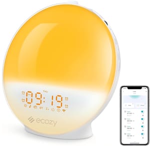 Ecozy Sunrise Alarm Clock with App&Alexa Control, 4 Alarms