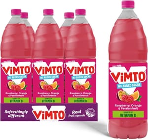 Vimto Fruit Squash Raspberry/Orange/Passionfruit No Added Sugar - £10.60 S&S