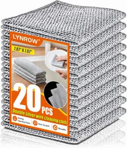 Lynrow 20 Pack Wire Wool Dish Cloths, Reusable, Non-Scratch - £4.79 S&S Voucher