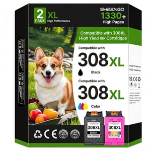 HP 308XL Black and Tri-Color High-Yield Ink Cartridges