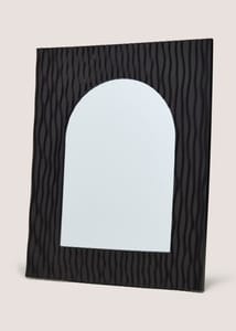Black Ribbed Mirror
