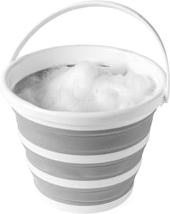 Beldray 10L Collapsible Bucket, Sturdy Handle, Grey