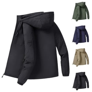Waterproof Zip-up Hooded Jacket for Men Outdoor