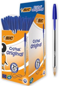 Bic Blue Ink, Medium Point (1.0mm), Pack of 50
