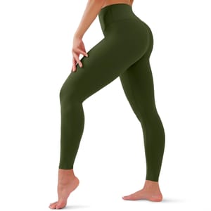 CHANAN Women's High-Waist Leggings, Buttery Soft, Army Green