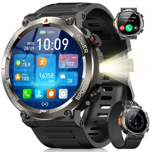 Blackview Military Smartwatch for Men with Calls, IP68, 100-Day Battery