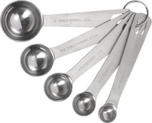 Tala 5-Piece Stainless Steel Measuring Spoons with Clear Markings