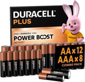 Duracell plus AA/AAA Batteries, 20-Pack, 1.5V - £11.54 S&S