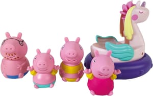 Toomies Bath Squirters: Daddy Pig, Mummy Pig, Peppa, George, Unicorn