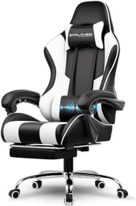 GTPLAYER Gaming Chair, Massage Computer Chairs with Footrest