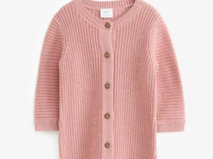 Pink Knitted Button up Rompersuit 6,-9 Months