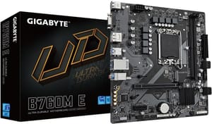 GIGABYTE B760M-E Motherboard for 14th Gen Intel Core, VRM 6+1+1