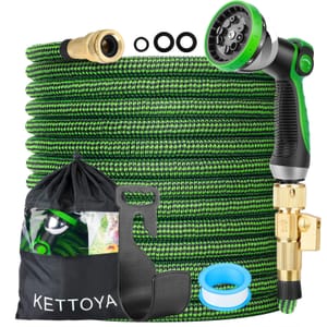 KETTOYA 50ft Expandable Garden Hose with 10-Pattern Nozzle