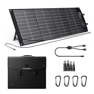 ELECAENTA 120W ETFE HPBC Foldable Solar Charger, 3 Ports PD