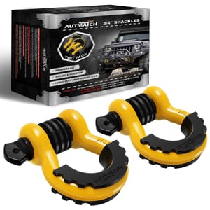 D Ring Shackle 3/4, Two-Pack with 7/8 Pin, Washer Kit