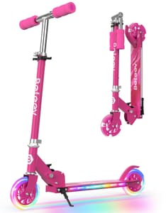 BELEEV V1Plus Folding Scooter for Kids 3-12, Light-up Wheels