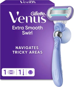 Gillette Venus Swirl Razor with Pivoting Handle and 1 Refill