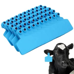 100 Blank Cow Ear Tags TPU Blue
