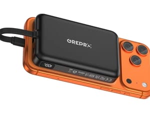 GREPRO 10000mAh MagSafe Power Bank, 22.5W USB-C Cable, LED, iPhone 17/16/15